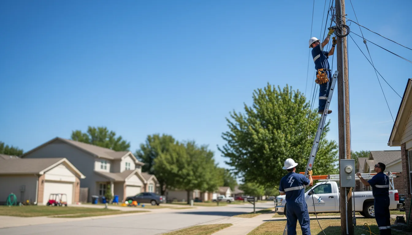 Residential electrician providing installation services in Braggs, OK